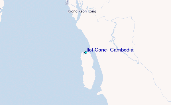 Ilot Cone, Cambodia Tide Station Location Map