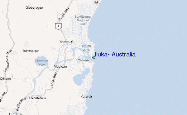 Iluka, Australia Tide Station Location Map
