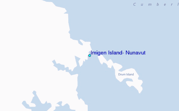 Imigen Island, Nunavut Tide Station Location Map