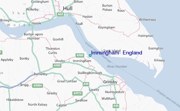 Immingham, England Tide Station Location Map