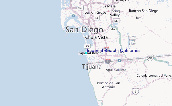 Imperial Beach, California Tide Station Location Map