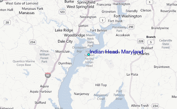 Indian Head, Maryland Tide Station Location Map