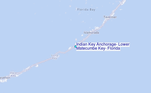 Indian Key Anchorage, Lower Matecumbe Key, Florida Tide Station Location Map