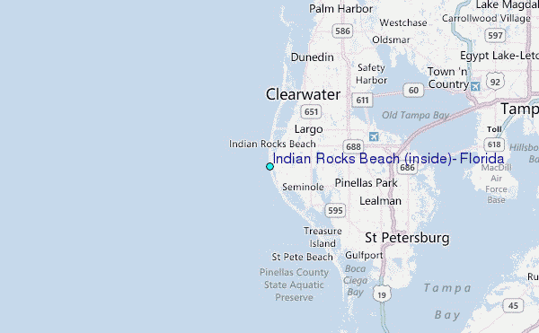 Indian Rocks Beach (inside), Florida Tide Station Location Map