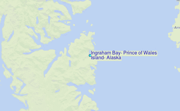 Ingraham Bay, Prince of Wales Island, Alaska Tide Station Location Map