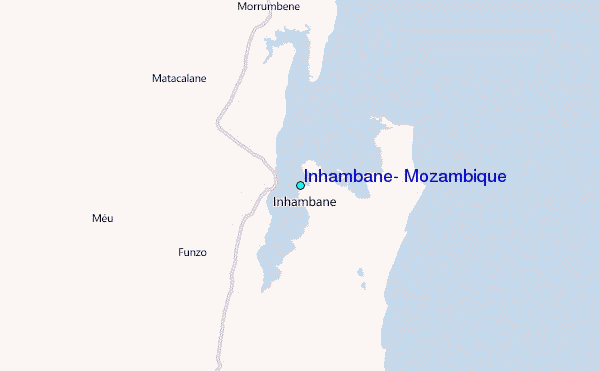 Inhambane, Mozambique Tide Station Location Map