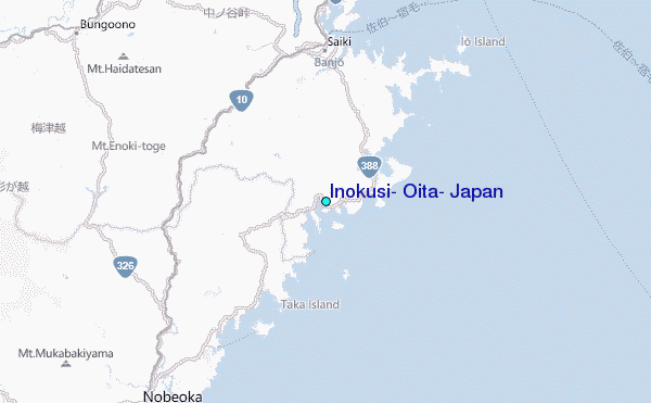 Inokusi, Oita, Japan Tide Station Location Map