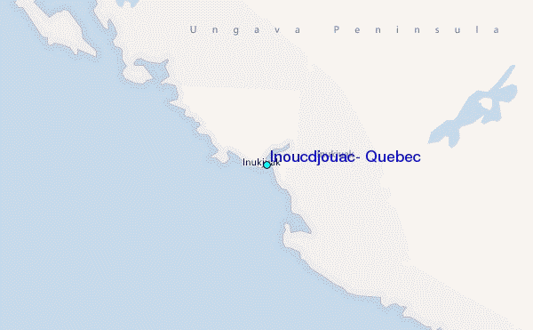 Inoucdjouac, Quebec Tide Station Location Map