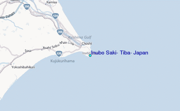 Inubo Saki, Tiba, Japan Tide Station Location Map