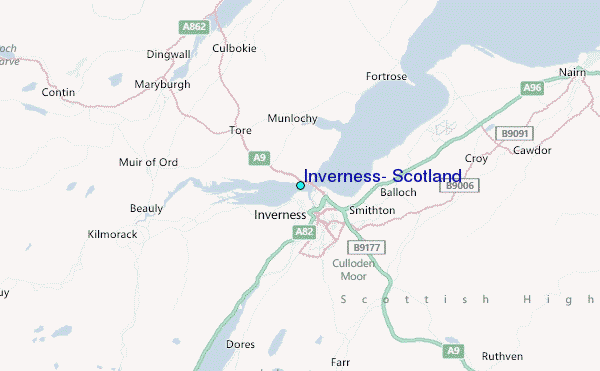 Inverness, Scotland Tide Station Location Map
