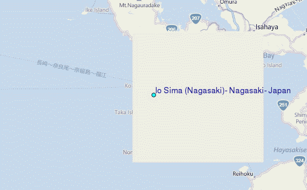 Io Sima (Nagasaki), Nagasaki, Japan Tide Station Location Map