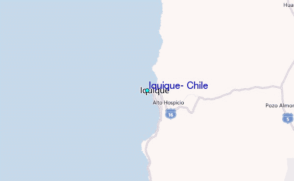 Iquique, Chile Tide Station Location Map