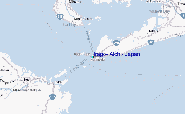 Irago, Aichi, Japan Tide Station Location Map