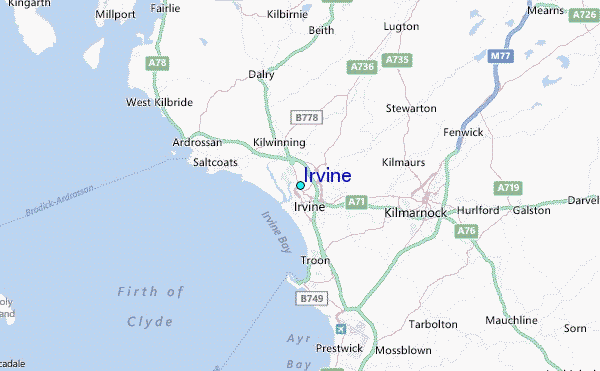 Irvine Tide Station Location Map