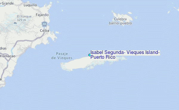 Isabel Segunda, Vieques Island, Puerto Rico Tide Station Location Map