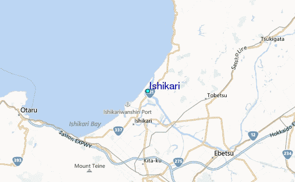 Ishikari Tide Station Location Map