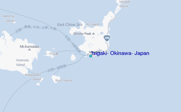Isigaki, Okinawa, Japan Tide Station Location Map