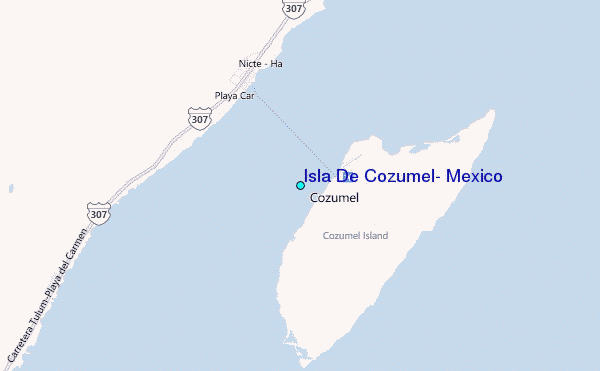 Isla De Cozumel, Mexico Tide Station Location Map