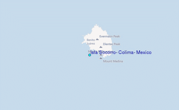 Isla Socorro, Colima, Mexico Tide Station Location Map
