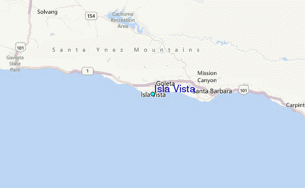 Isla Vista Tide Station Location Map