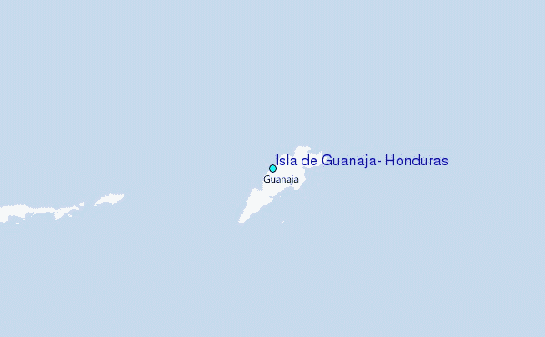 Isla de Guanaja, Honduras Tide Station Location Map