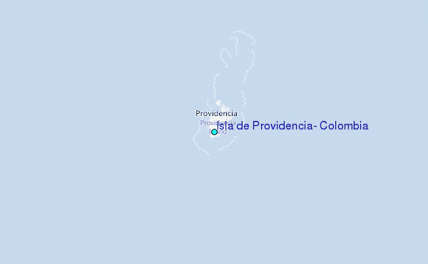 Isla de Providencia, Colombia Tide Station Location Map