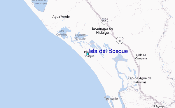 Isla del Bosque Tide Station Location Map