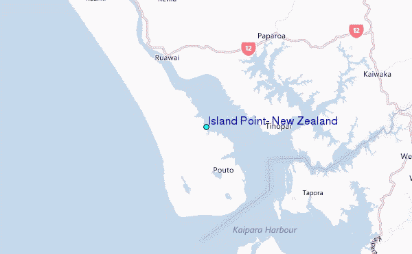 Island Point, New Zealand Tide Station Location Map