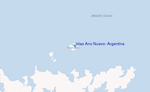 Islas Ano Nuevo, Argentina Tide Station Location Map