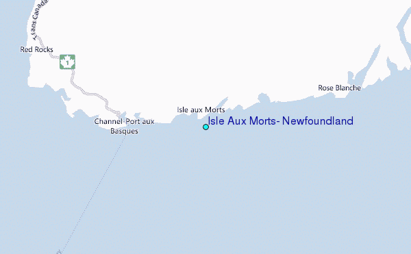 Isle Aux Morts, Newfoundland Tide Station Location Map