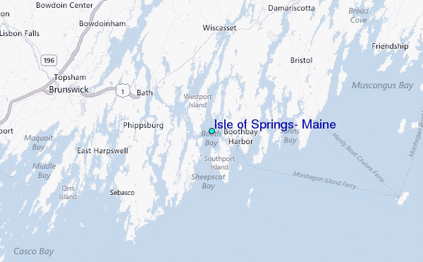 Isle of Springs, Maine Tide Station Location Map