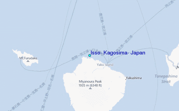 Isso, Kagosima, Japan Tide Station Location Map