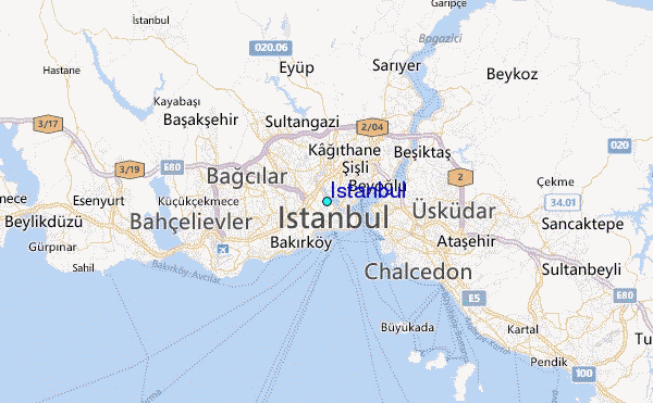 Istanbul Tide Station Location Map