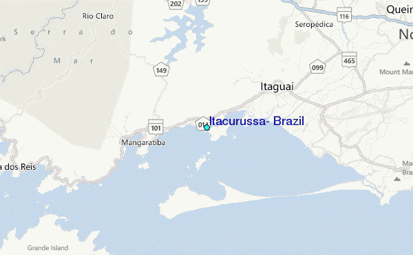Itacurussa, Brazil Tide Station Location Map
