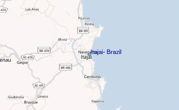 Itajai, Brazil Tide Station Location Map