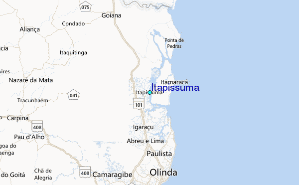 Itapissuma Tide Station Location Map