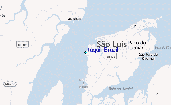 Itaqui, Brazil Tide Station Location Map