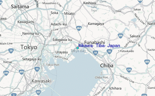 Itikawa, Tiba, Japan Tide Station Location Map