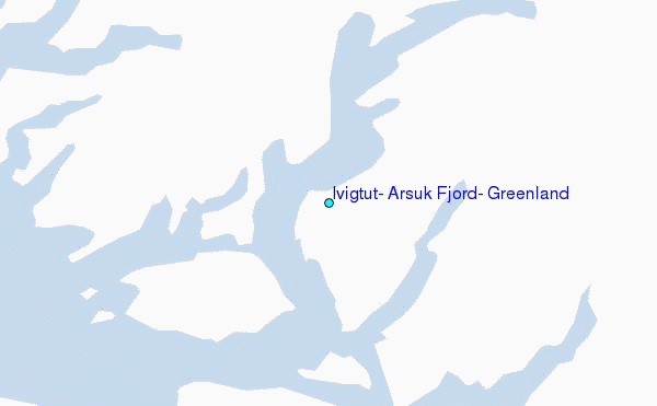 Ivigtut, Arsuk Fjord, Greenland Tide Station Location Map