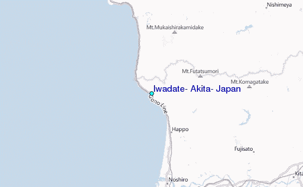 Iwadate, Akita, Japan Tide Station Location Map