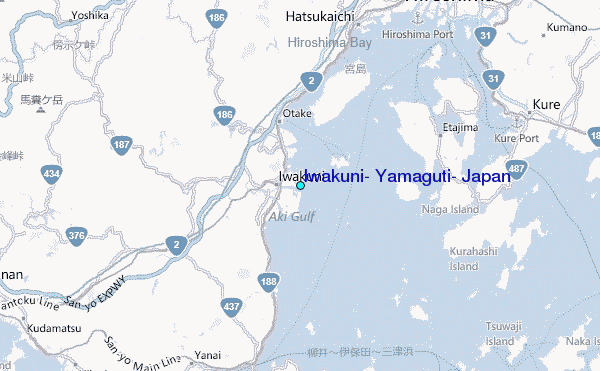 Iwakuni, Yamaguti, Japan Tide Station Location Map