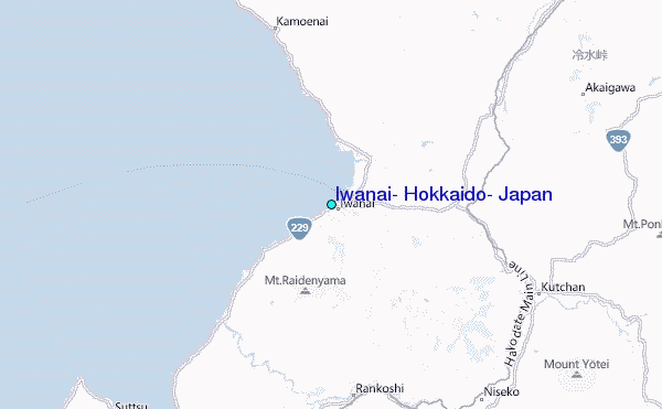 Iwanai, Hokkaido, Japan Tide Station Location Map