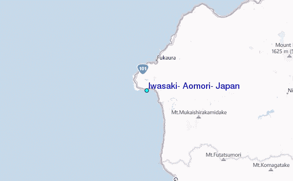 Iwasaki, Aomori, Japan Tide Station Location Map