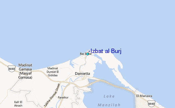 `Izbat al Burj Tide Station Location Map