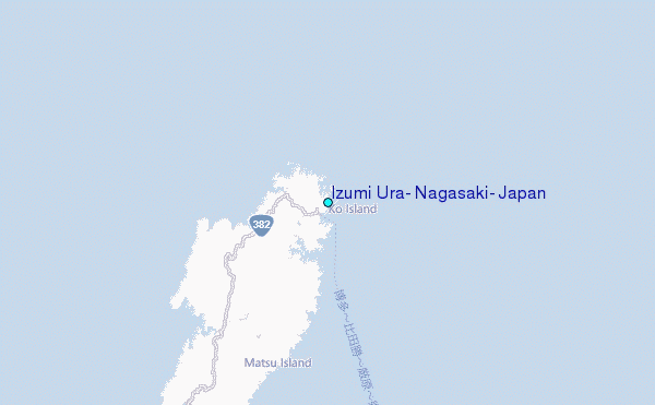 Izumi Ura, Nagasaki, Japan Tide Station Location Map