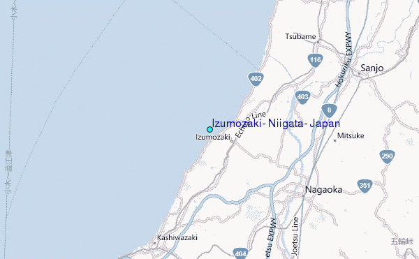 Izumozaki, Niigata, Japan Tide Station Location Map