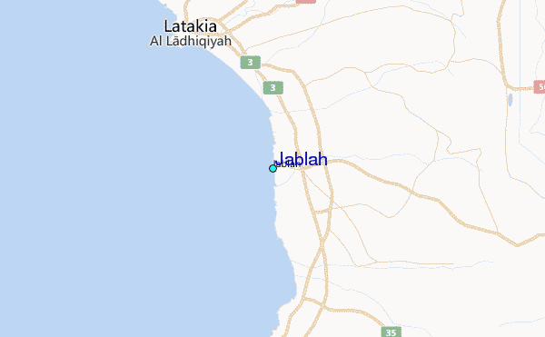 Jablah Tide Station Location Map