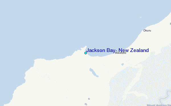 Jackson Bay, New Zealand Tide Station Location Map