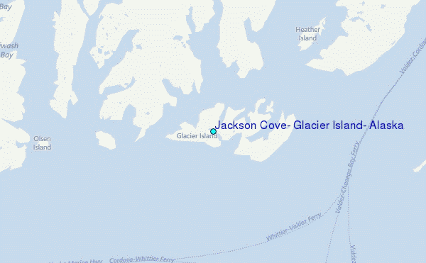Jackson Cove, Glacier Island, Alaska Tide Station Location Map