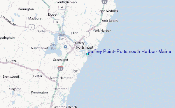 Jaffrey Point, Portsmouth Harbor, Maine Tide Station Location Map